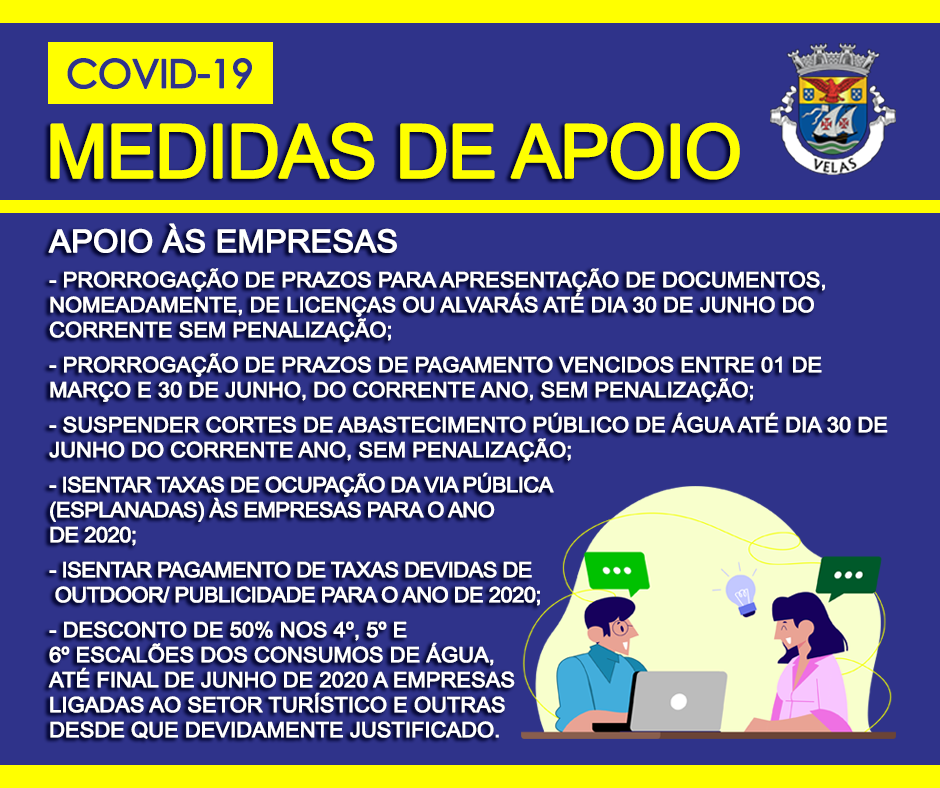 MEDIDAS DE APOIO ÀS EMPRESAS NO ÂMBITO DA COVID 19 MUNICIPIO DE VELAS