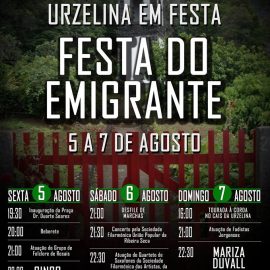 FESTA DO EMIGRANTE NA URZELINA NO PRÓXIMO FIM DE SEMANA