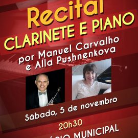 RECITAL DE CLARINETE E PIANO NO AUDITÓRIO MUNICIPAL DAS VELAS