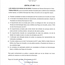 EDITAL 486/1.1.3 – INSCRIÇÕES PARA CEDÊNCIA DO BAR APNEIA
