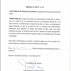 EDITAL N.º 1671/1.1.3 – 11/04/2017