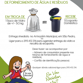 CAMPANHA DE SENSIBILIZAÇÃO / DISTRIBUIÇÃO DE ECOPONTOS DOMÉSTICOS