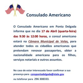 CONSULADO AMERICANO NA CÂMARA MUNICIPAL DE VELAS