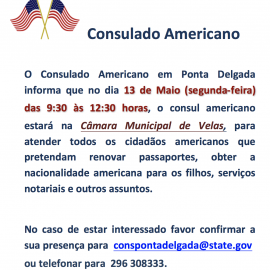 CONSULADO AMERICANO NA CÂMARA MUNICIPAL DE VELAS