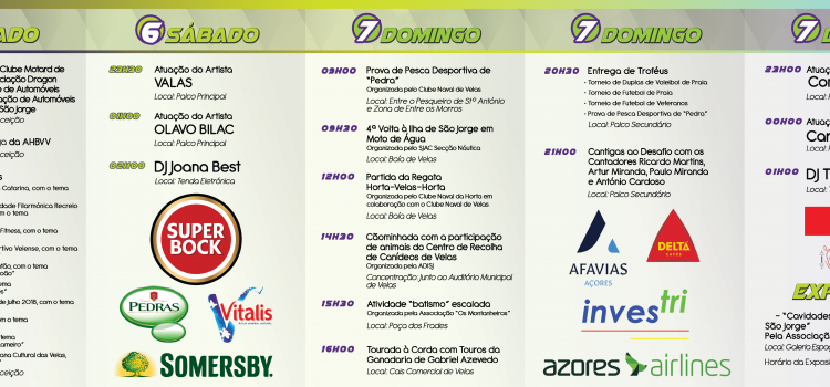 PROGRAMA DA 32ª SEMANA CULTURAL DAS VELAS