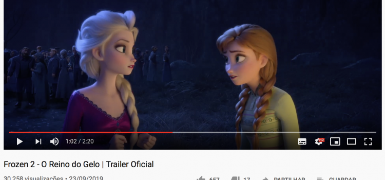 CINEMA INFANTIL “FROZEN II: O REINO DO GELO” NO AUDITÓRIO MUNICIPAL DE VELAS