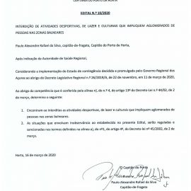 INTERDIÇÃO DE ATIVIDADES NAS ZONAS BALNEARES