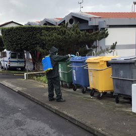DESINFEÇÃO DE ECOPONTOS E RUAS DO CENTRO HISTÓRICO