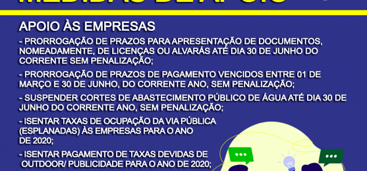 MEDIDAS DE APOIO ÀS EMPRESAS NO ÂMBITO DA COVID-19