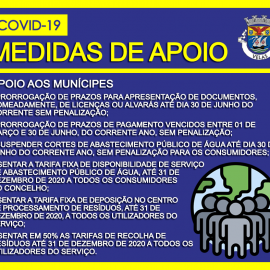 MEDIDAS DE APOIO AOS MUNÍCIPES NO ÂMBITO DA COVID-19