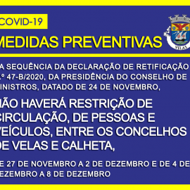 RESTRIÇÃO DE CIRCULAÇÃO ENTRE CONCELHOS