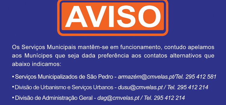 COVID-19 – Aviso