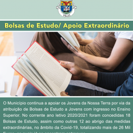 MUNICÍPIO CONCEDE 30 BOLSAS DE ESTUDO A JOVENS DO CONCELHO COM INGRESSO NO ENSINO SUPERIOR