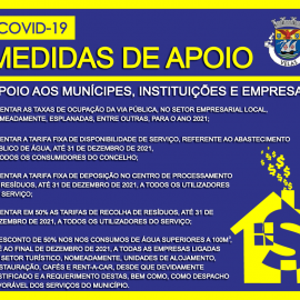 MEDIDAS DE APOIO AOS MUNÍCIPES, INSTITUIÇÕES E EMPRESAS NO ÂMBITO DA COVID-19