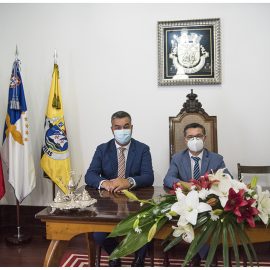 PRESIDENTE DA ALRAA RECEBIDO NO EDIFÍCIO PAÇOS DO CONCELHO