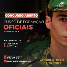ABERTO CONCURSO DE OFICIAIS EM REGIME DE CONTRATO