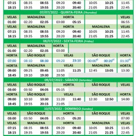 HORÁRIOS DA ATLÂNTICOLINE NO ÂMBITO DA SEMANA CULTURAL DAS VELAS
