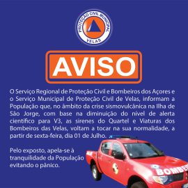 CRISE SÍSMICA – AVISO