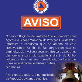 CRISE SÍSMICA – AVISO