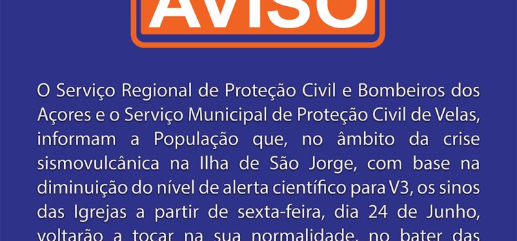 CRISE SÍSMICA – AVISO CRISE SÍSMICA – AVISO
