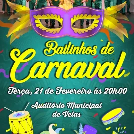 AUDITÓRIO MUNICIPAL RECEBE NOITE DE BAILINHOS DE CARNAVAL