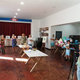VEREADORA CRISTINA NASCIMENTO NA ABERTURA DA EXPOSIÇÃO URZELIN’ARTE