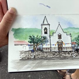 URBAN SKETCHERS NAS FESTAS DA BOA-HORA