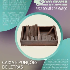 “PEÇA DO MÊS” NA CASA MUSEU CUNHA DA SILVEIRA