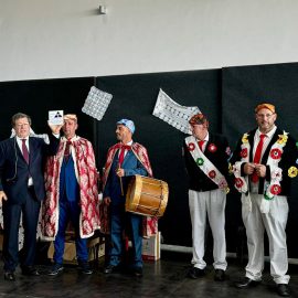 PRESIDENTE DO MUNICÍPIO MARCA PRESENÇA NAS FESTAS DO DIVINO ESPÍRITO SANTO DA CASA DO TRIÂNGULO