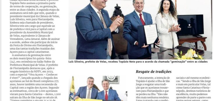 GEMINAÇÃO COM FLORIANÓPOLIS É NOTÍCIA NO BRASIL