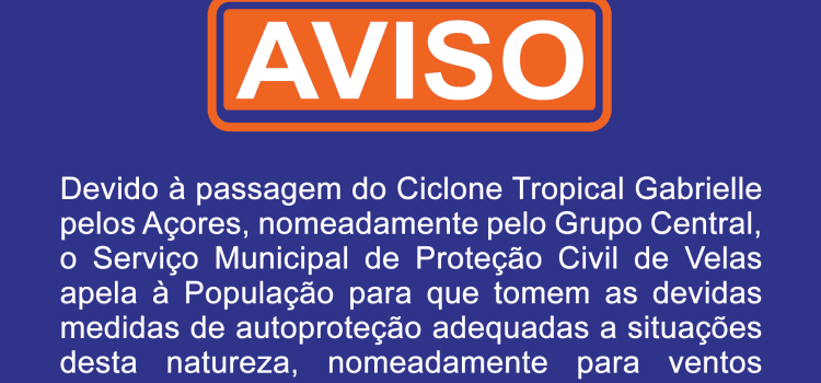 AVISO À POPULAÇÃO – CICLONE TROPICAL GABRIELLE