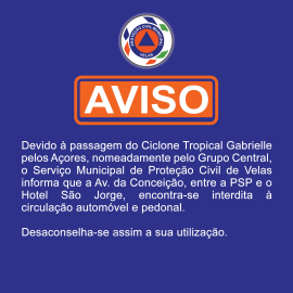 AVISO – CICLONE TROPICAL GABRIELLE