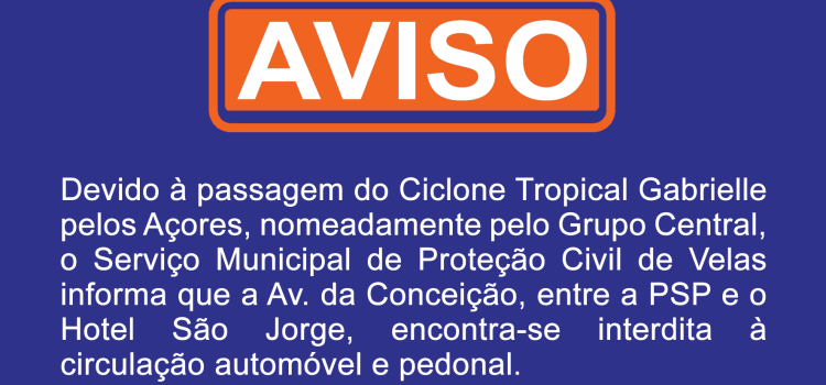 AVISO – CICLONE TROPICAL GABRIELLE