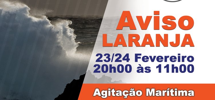 AVISO LARANJA PARA AGITAÇÃO MARÍTIMA