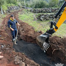 TRABALHOS DE PROLONGAMENTO DE CONDUTA DE ABASTECIMENTO DE ÁGUA EM SANTO AMARO