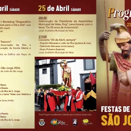 PROGRAMA DAS FESTAS DE SÃO JORGE 2026