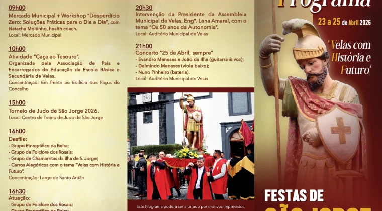 PROGRAMA DAS FESTAS DE SÃO JORGE 2026