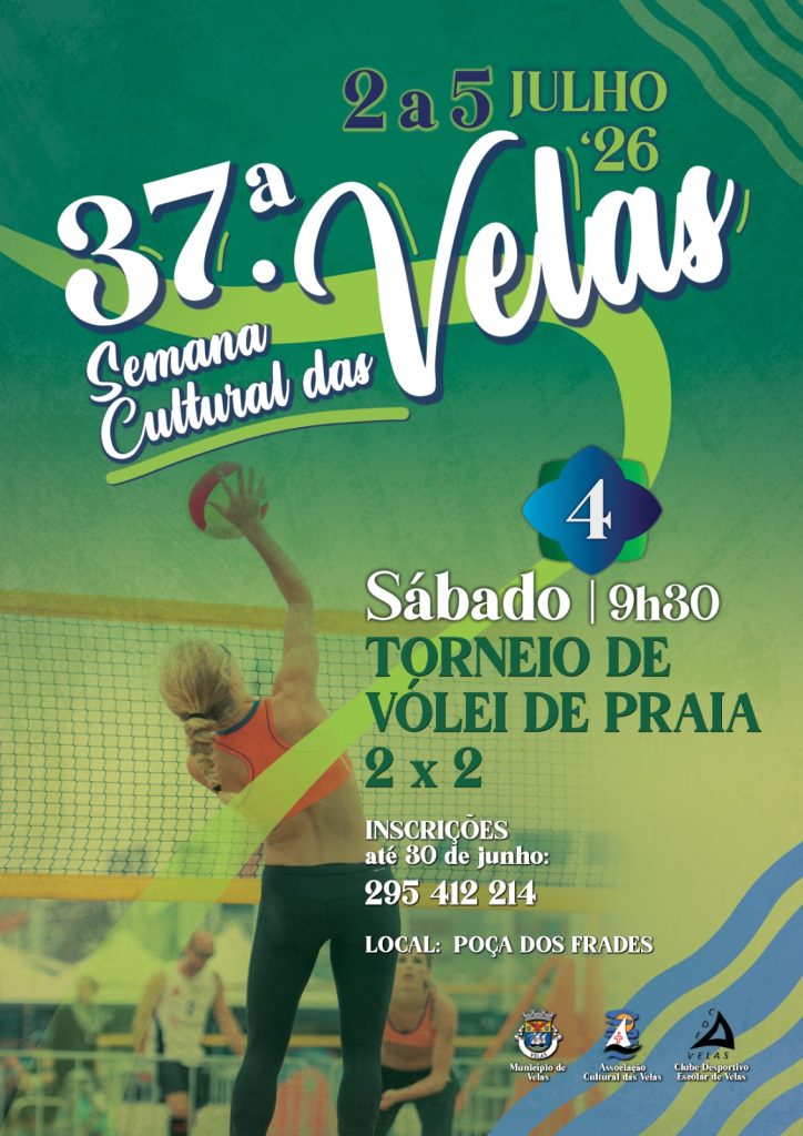 INSCREVA-SE E PARTICIPE NOS TORNEIOS DE VOLEI E FUTEBOL DE PRAIA NA 37ª SEMANA CULTURAL DAS VELAS